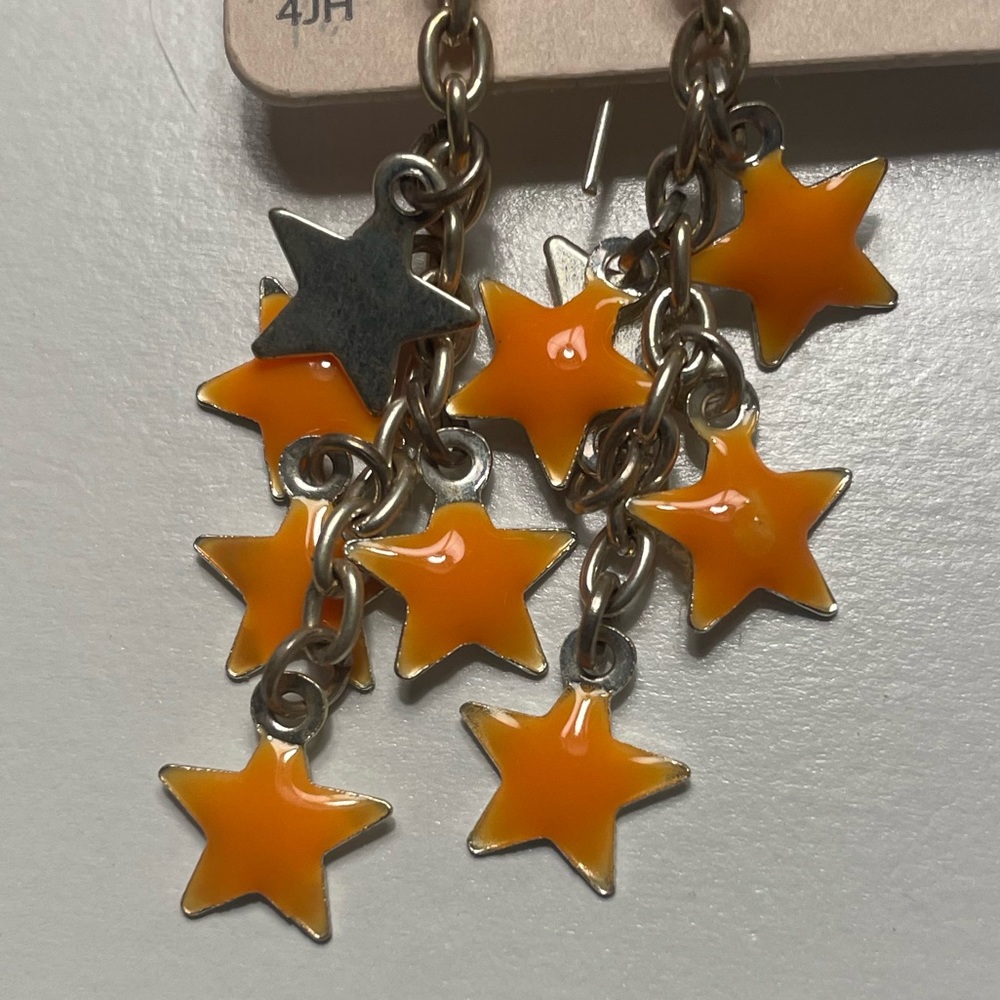 No Boundaries Orange Stars Earrings